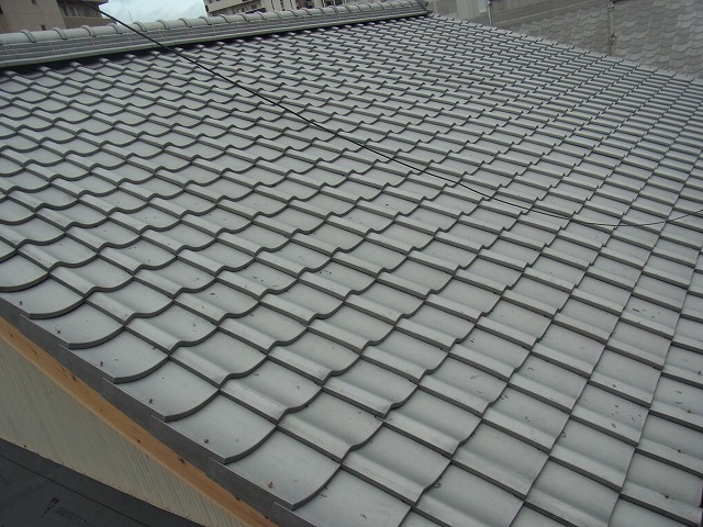 葺き替えが完了した屋根